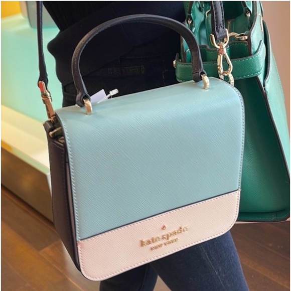 Kate spade Staci
Colorblock Square
Saffiano Crossbody Bag, Poolside Blue - Picture 9 of 10